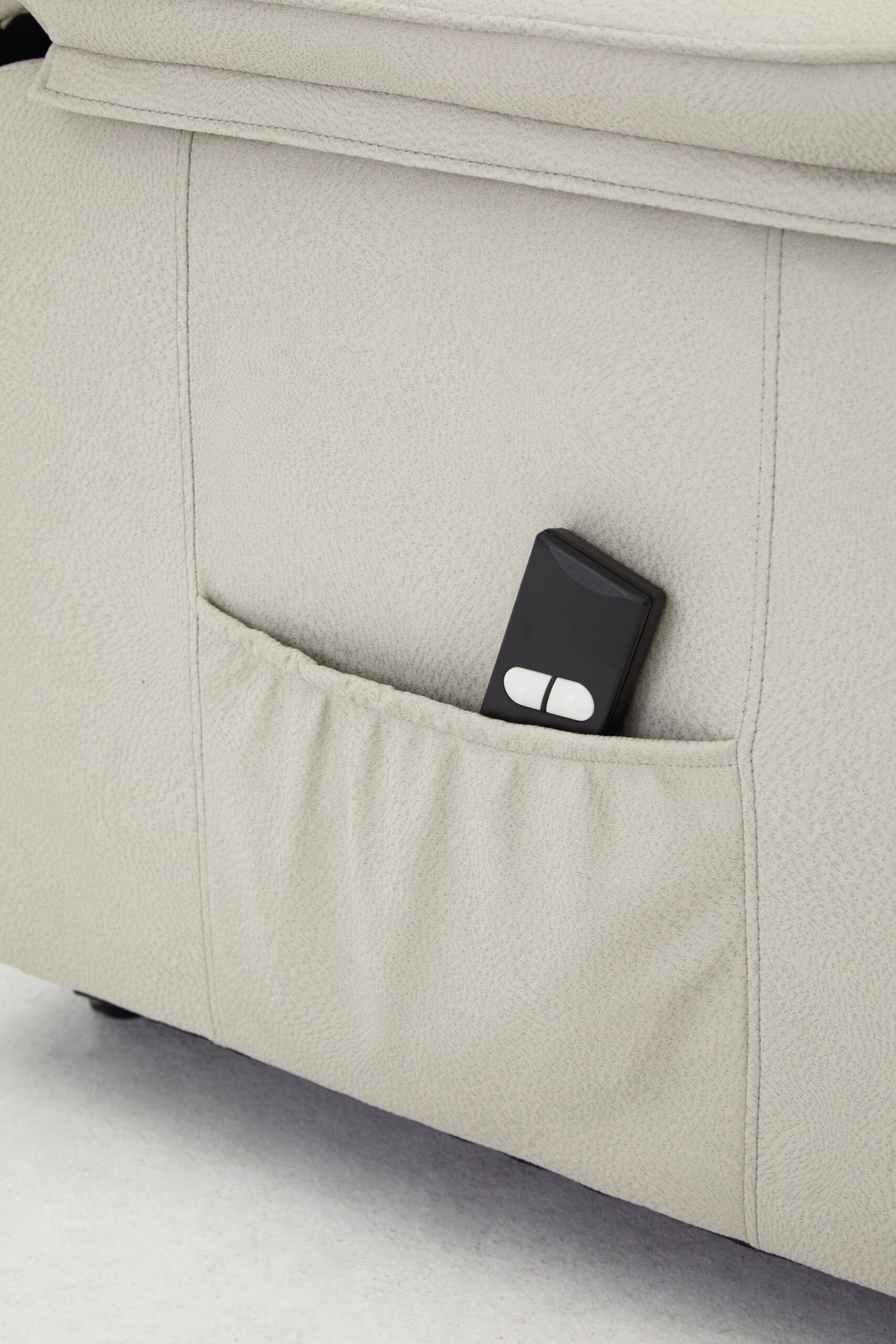 Blair Electric Recliner Lift And Tilt Riser Armchair Air Leather, Light Grey - Image 14
