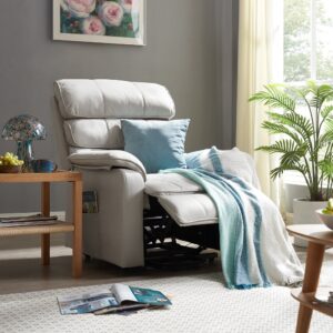 Alternative view of Blair Electric Recliner Lift And Tilt Riser Armchair Air Leather, Light Grey