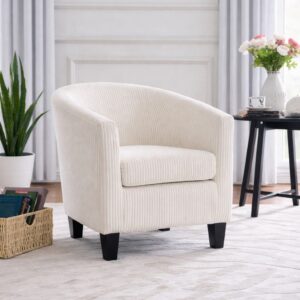 Canberra Accent Tub Chair, Beige Cord