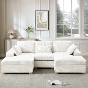 Alternative view of Marlow Small U-Shaped Sofa, Cream Jumbo Cord