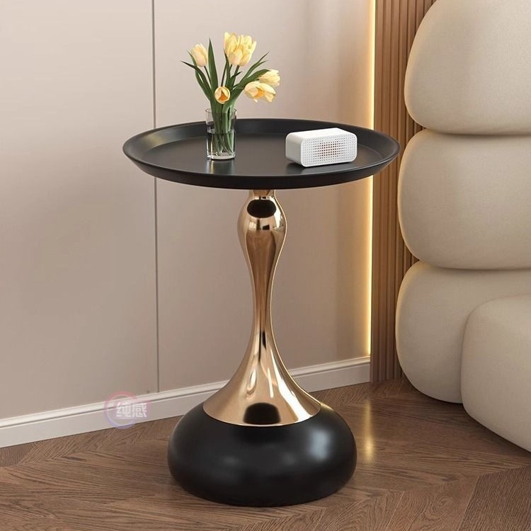 Small Round Coffee Table – Iron, Matte Black or Cream White - Image 4
