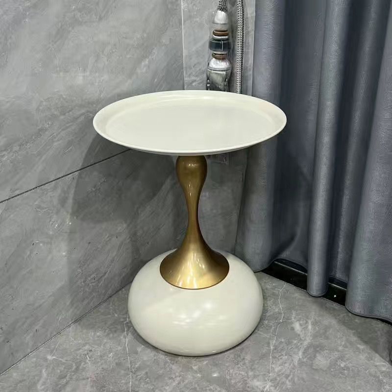 Small Round Coffee Table – Iron, Matte Black or Cream White - Image 9