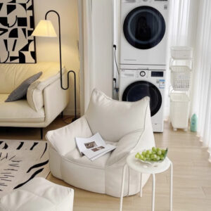 Single Bean Bag Chair – Flannel, With or Without Footrest