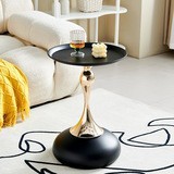 Small Round Coffee Table – Iron, Matte Black or Cream White - Image 6
