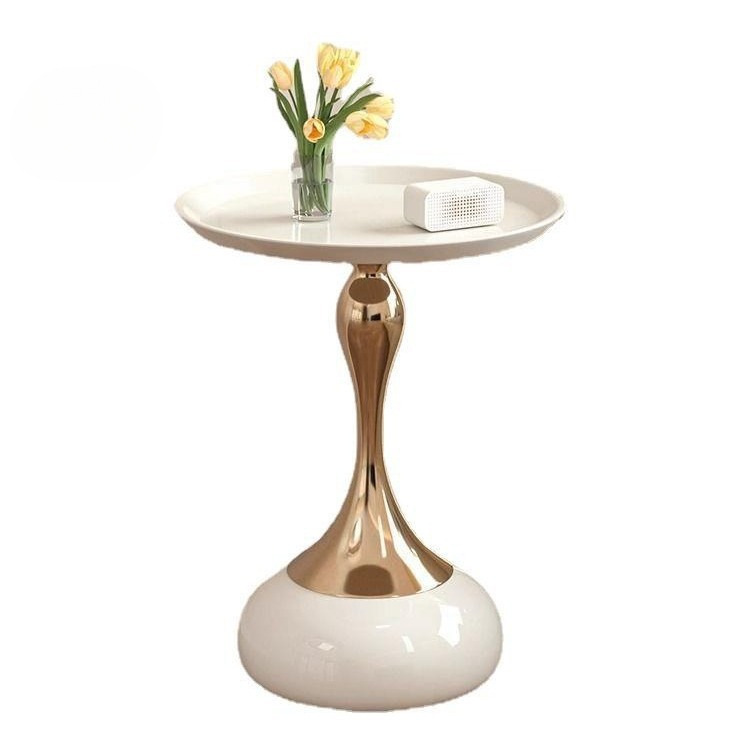 Small Round Coffee Table – Iron, Matte Black or Cream White - Image 5
