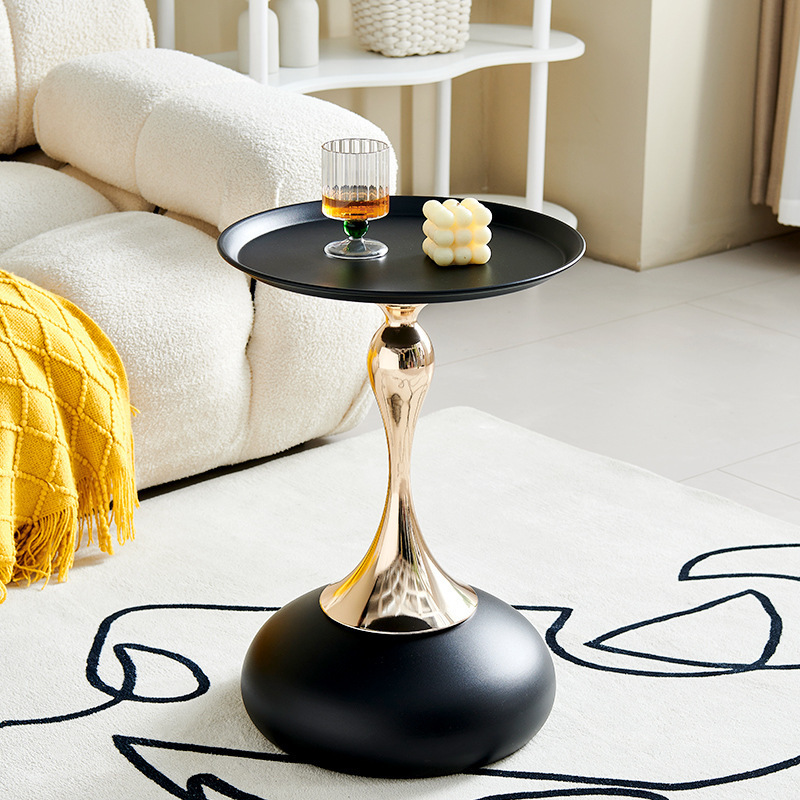 Small Round Coffee Table – Iron, Matte Black or Cream White - Image 2